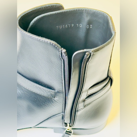 Fendi Vitelo O’Lock Men’s Ankle Leather Boots Black Size 10.5 New! Retail$1500 - Picture 10 of 16